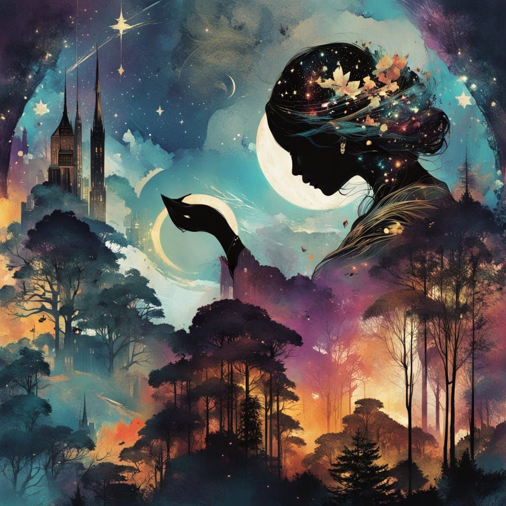 Surrealistic Digital Art of a Persian Princess in a Vibrant ...