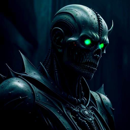 Horrific Biomechanical Cenobites in Dark Masterpiece Style