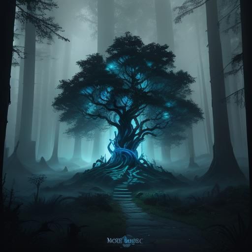 Mystical Witch's Brew in Ancient Forest