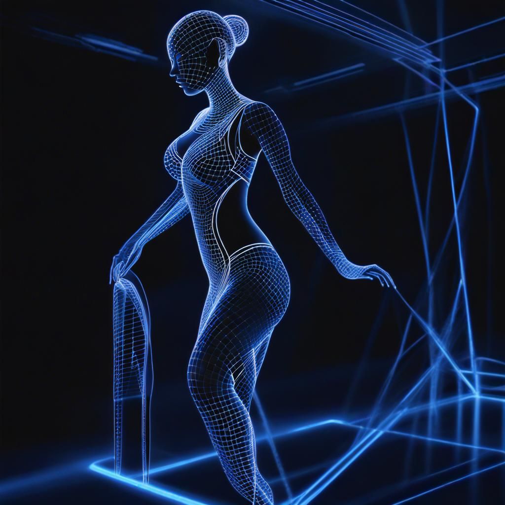 Holographic woman
