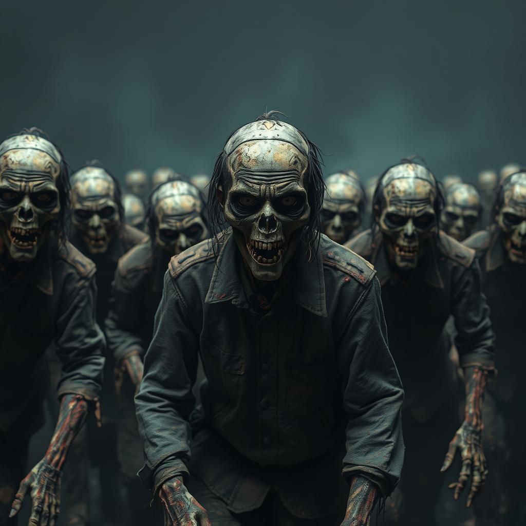 Gruesome Zombie Horde in a Gothic Apocalypse