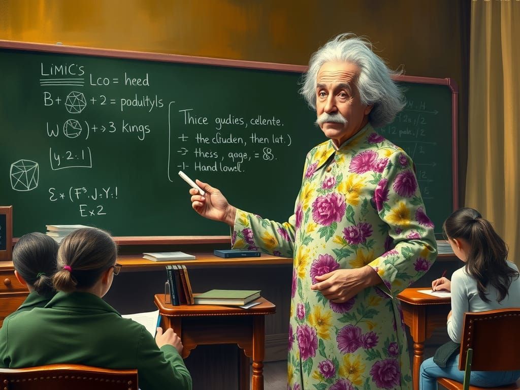 Einstein: teaching a physics class