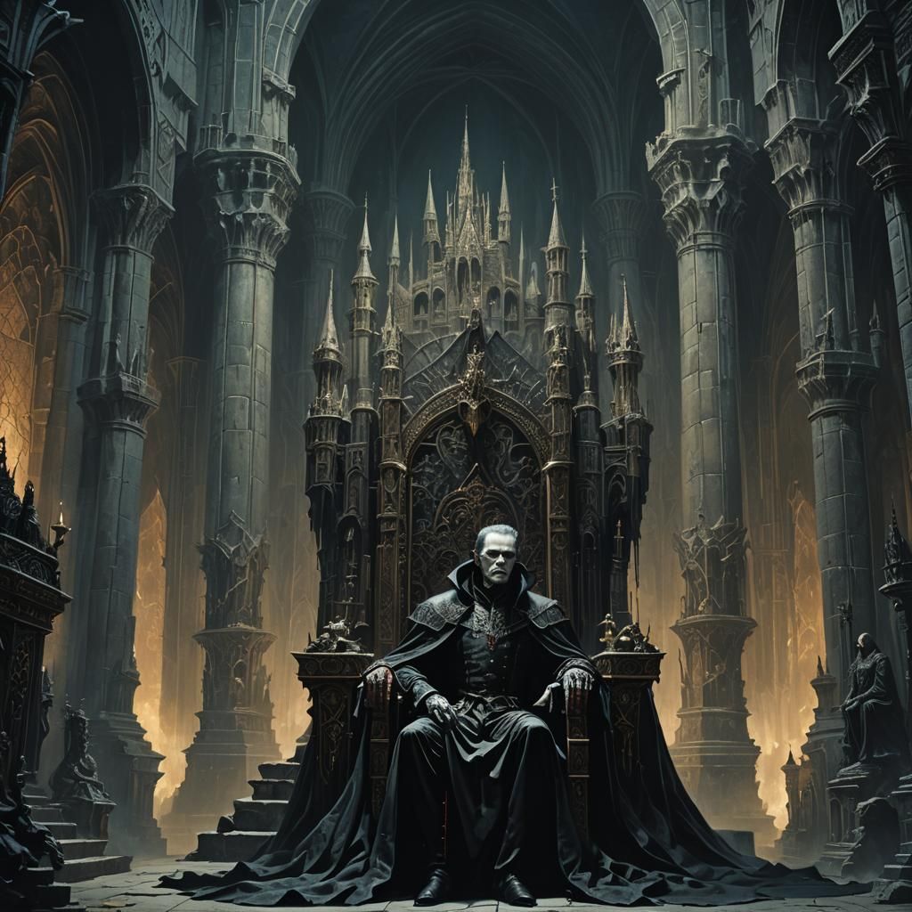 Vampire Royalty in Dark Gothic Castle