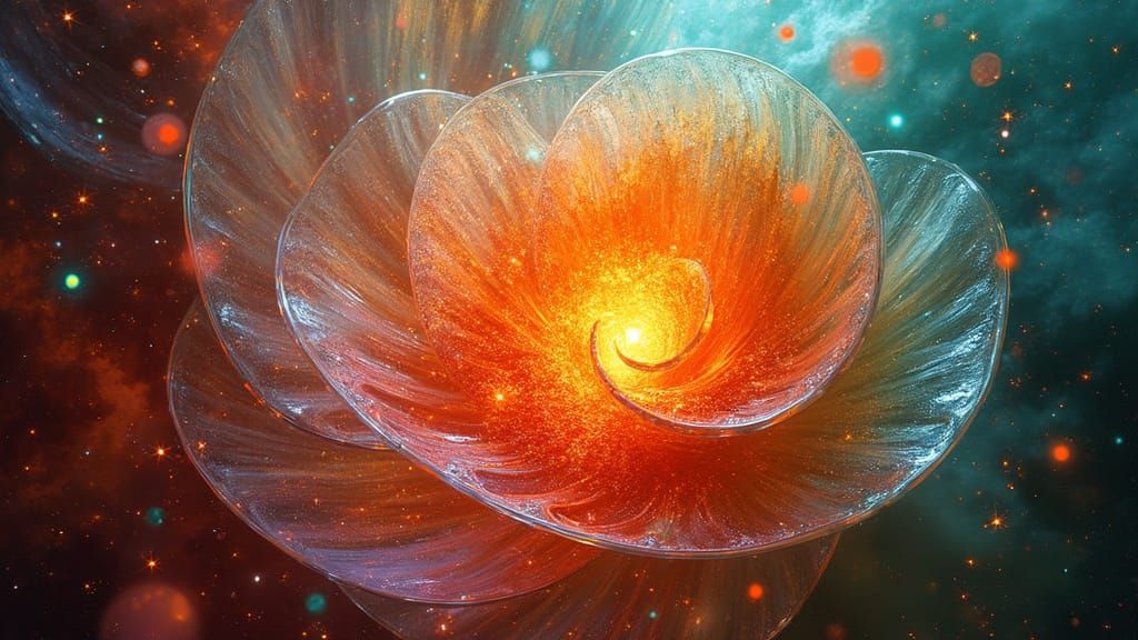 Colossal Glass Nebula Sculpture in Cosmic Gallery