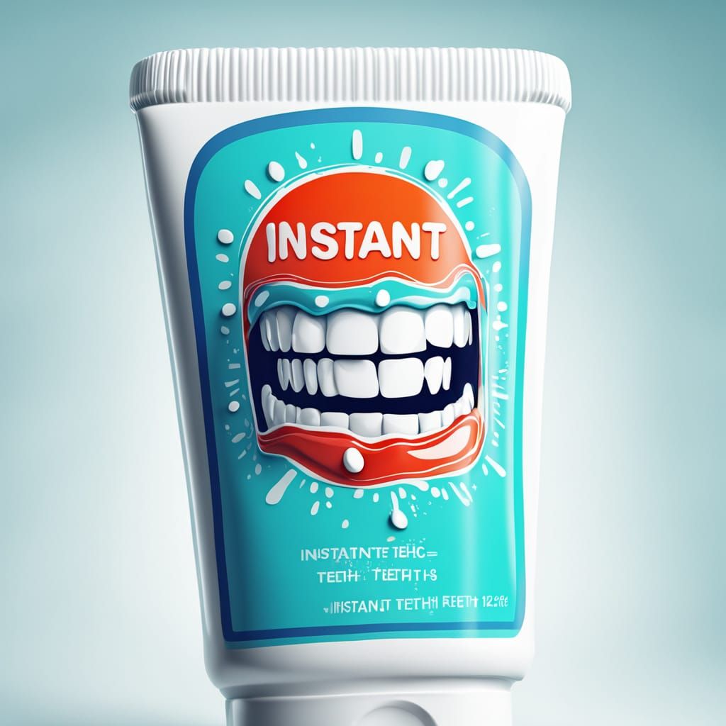 Brightly Colored Pop Art Toothpaste Tube