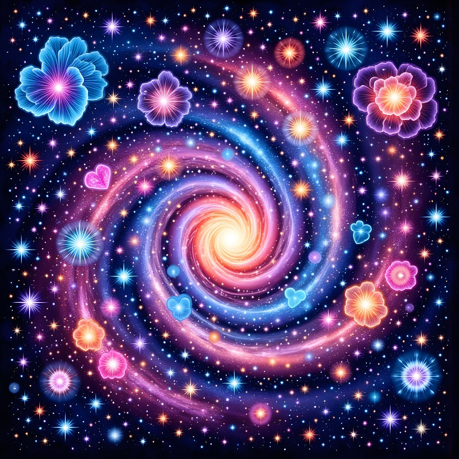 Galactic Whimsy: Sparkling Cosmic Dreamscape