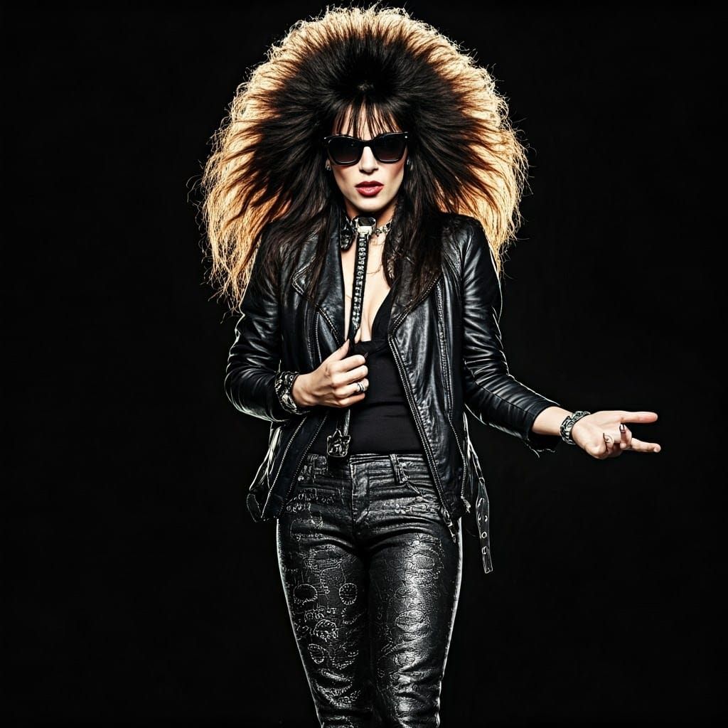 Glam Rock Icon in Full Attire
