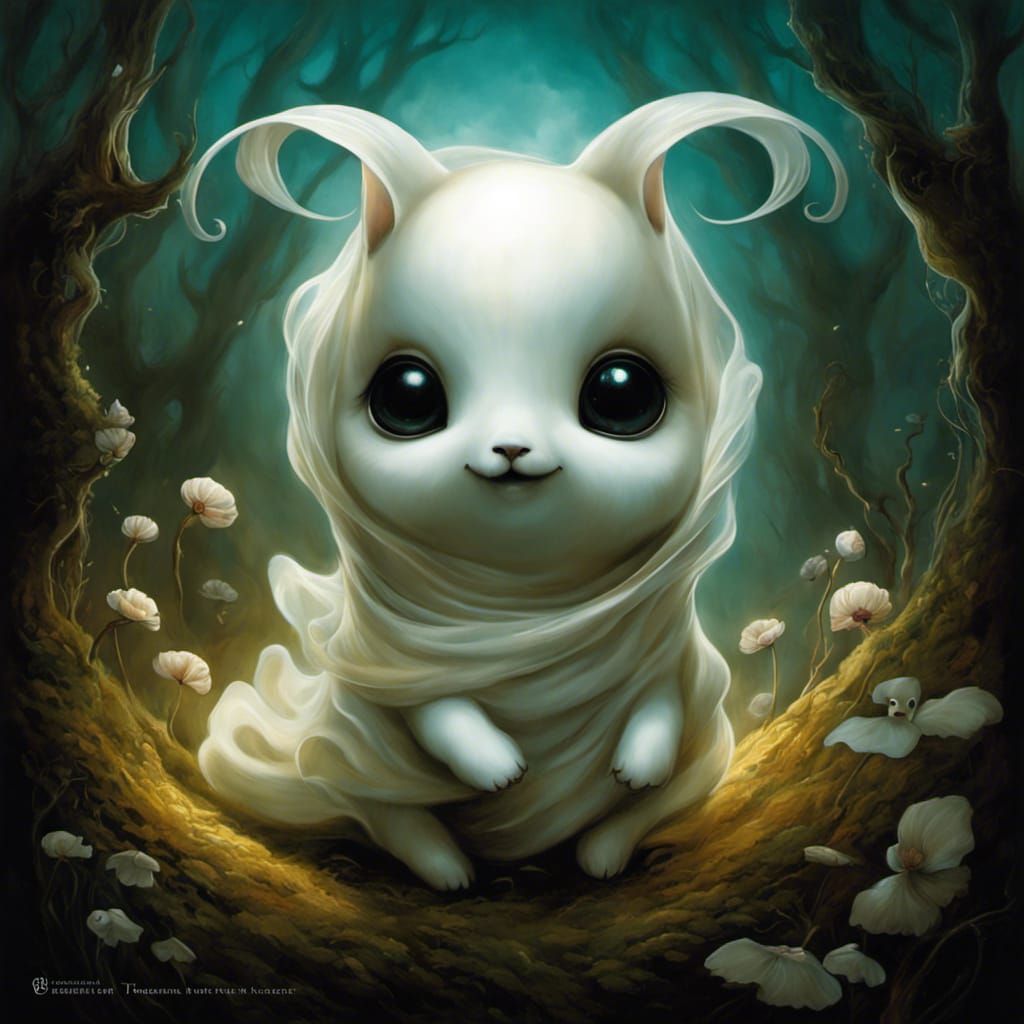 Cute Little Ghost, Whimsical Art