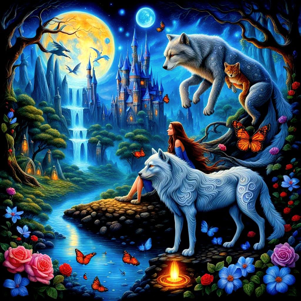 Enchanted Fantasy Dreamscape in Vibrant Colors