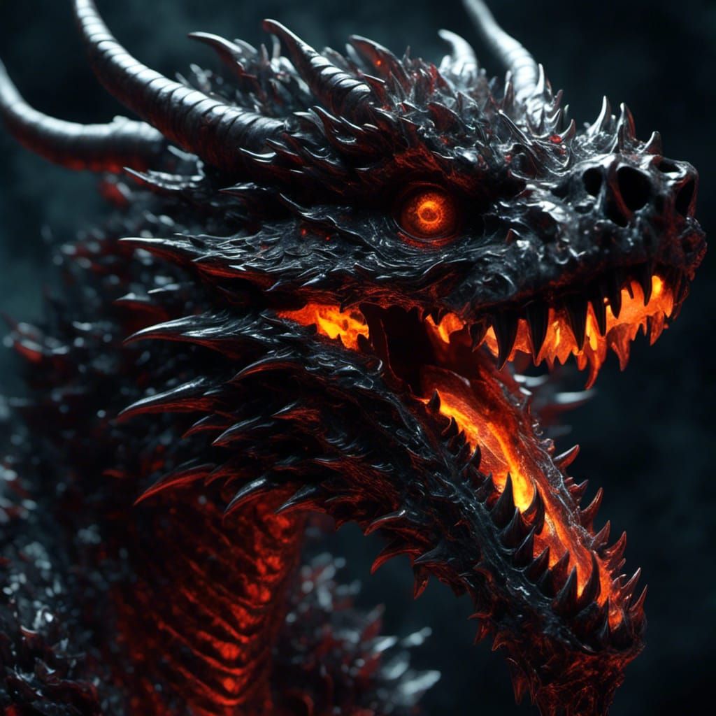 mystical dragon skull