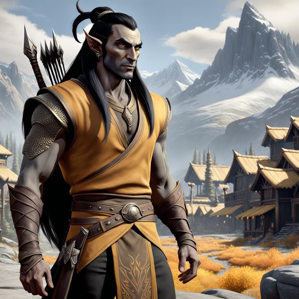 Dunmer warrior from The Elder Scrolls