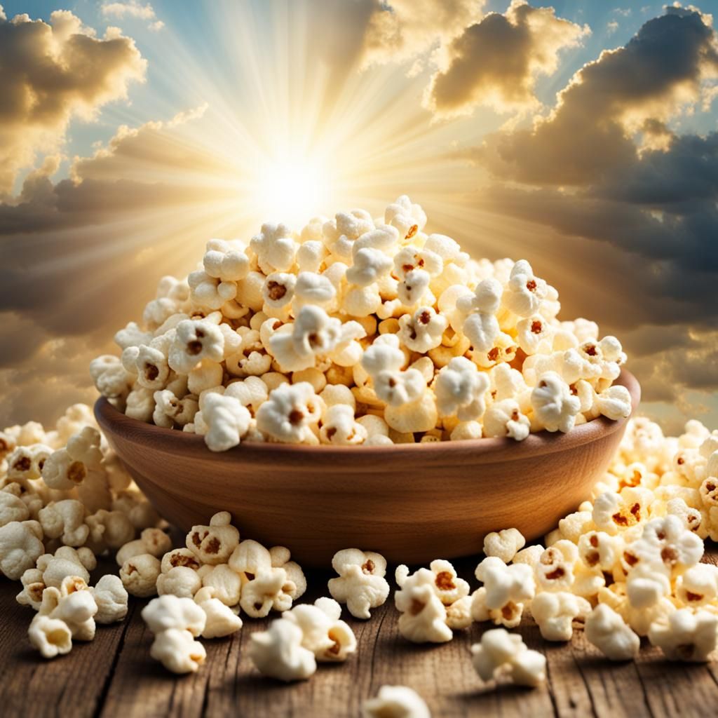 Divine Popcorn in Heavenly Sunshine