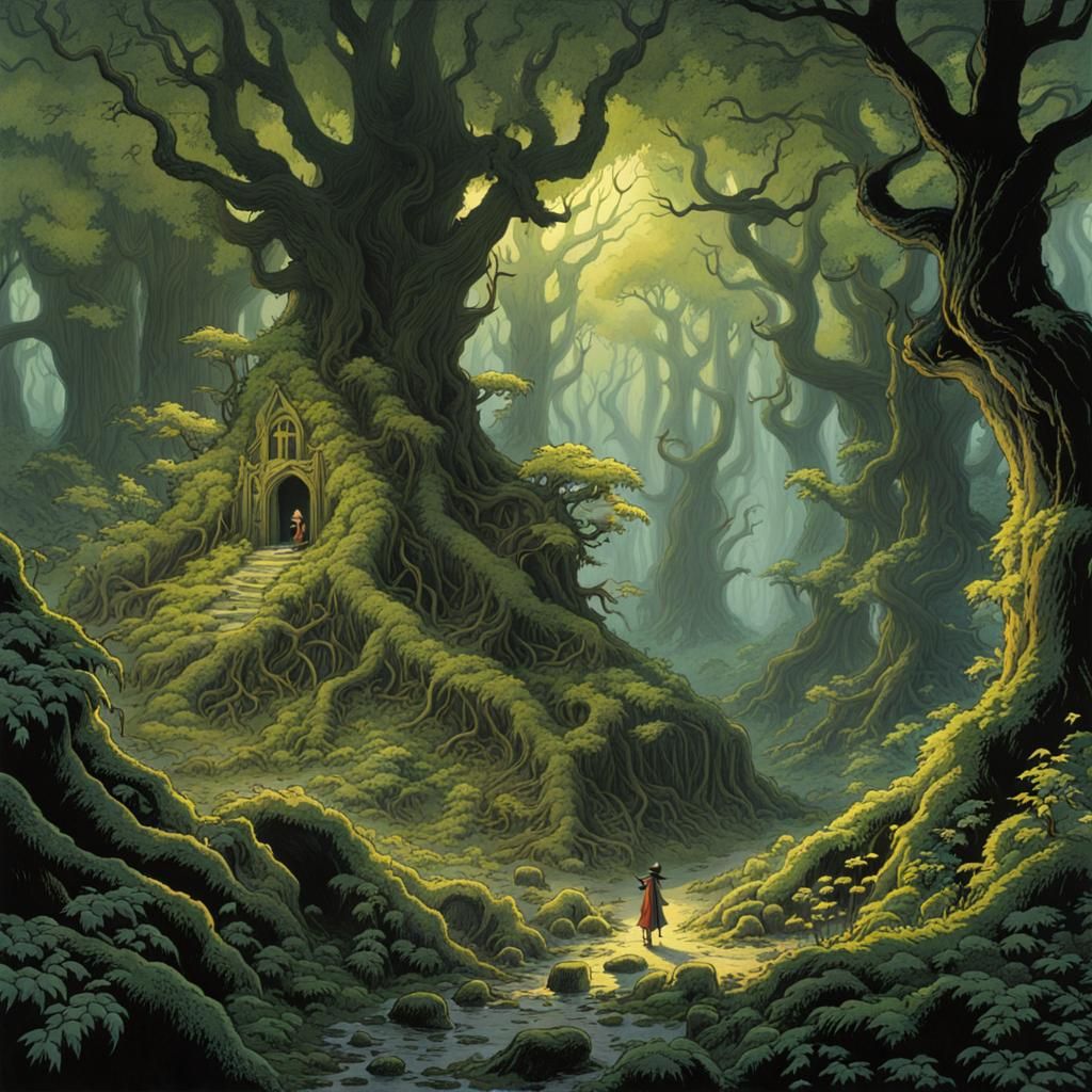 Eldritch Forest Animation in Cartoon Style