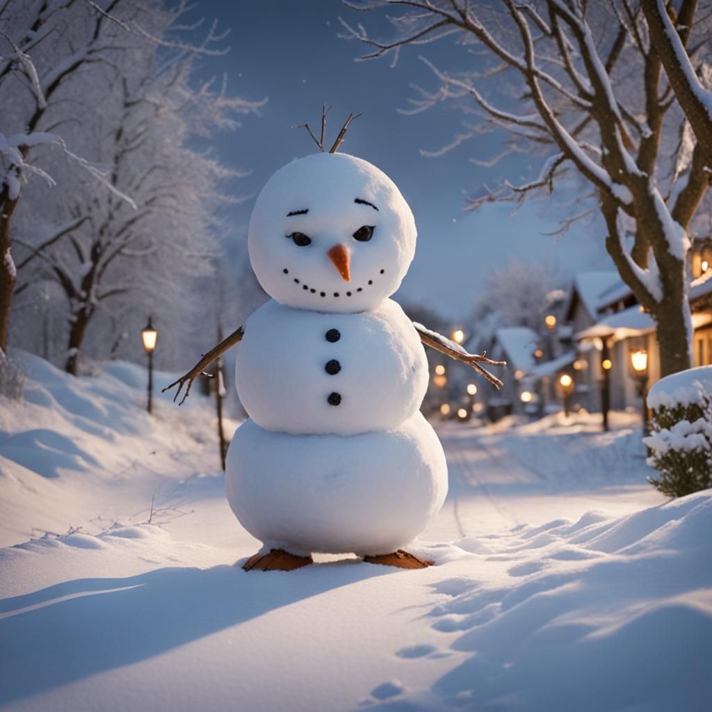 Simple AI Snowman Image