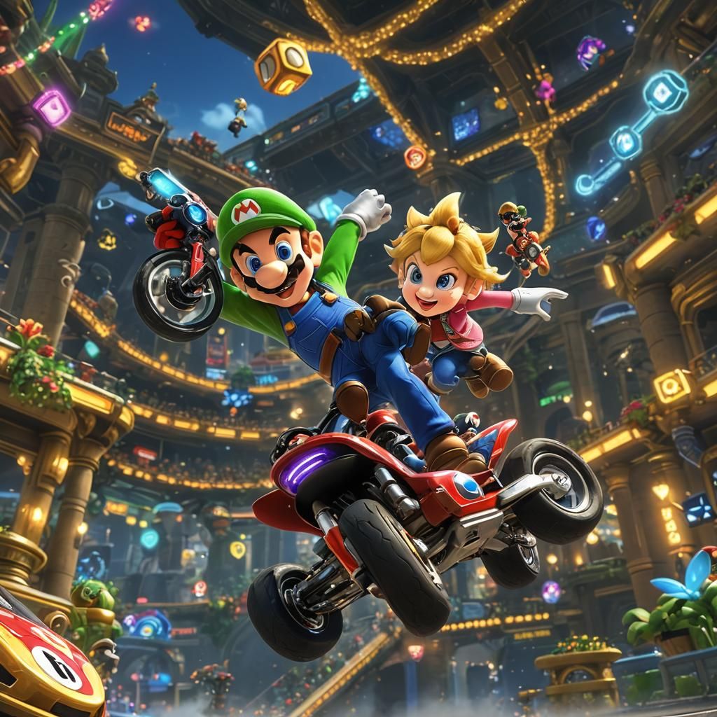 Mario Dabbing in Mario Kart 8 Deluxe