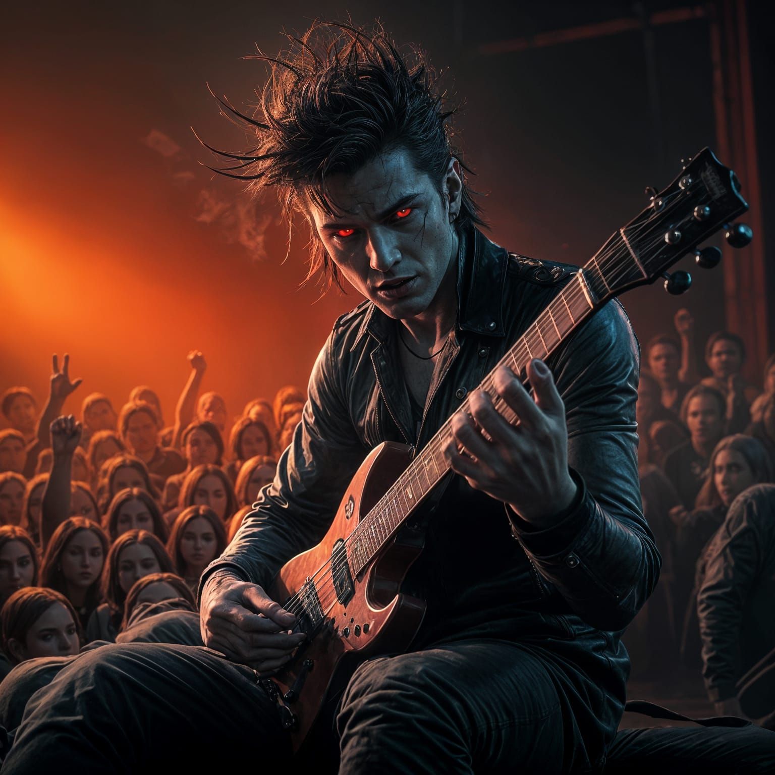 Vampire Rockstar Performs for Enthralled Fans in a Midnight ...