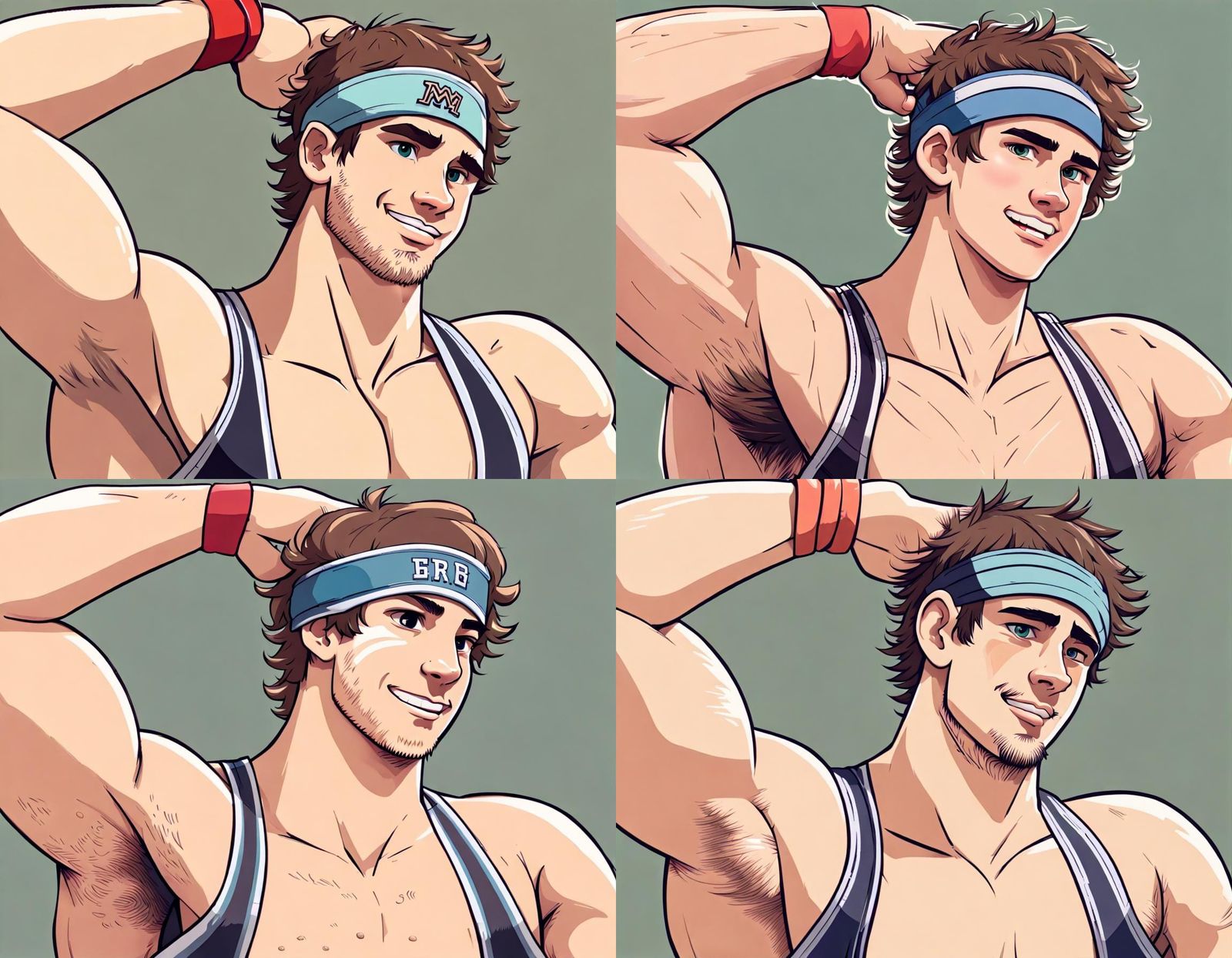 Young Frat Bro in Wrestling Singlet Portrait