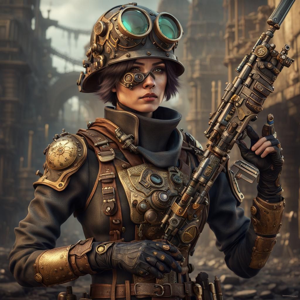 Steampunk soldier