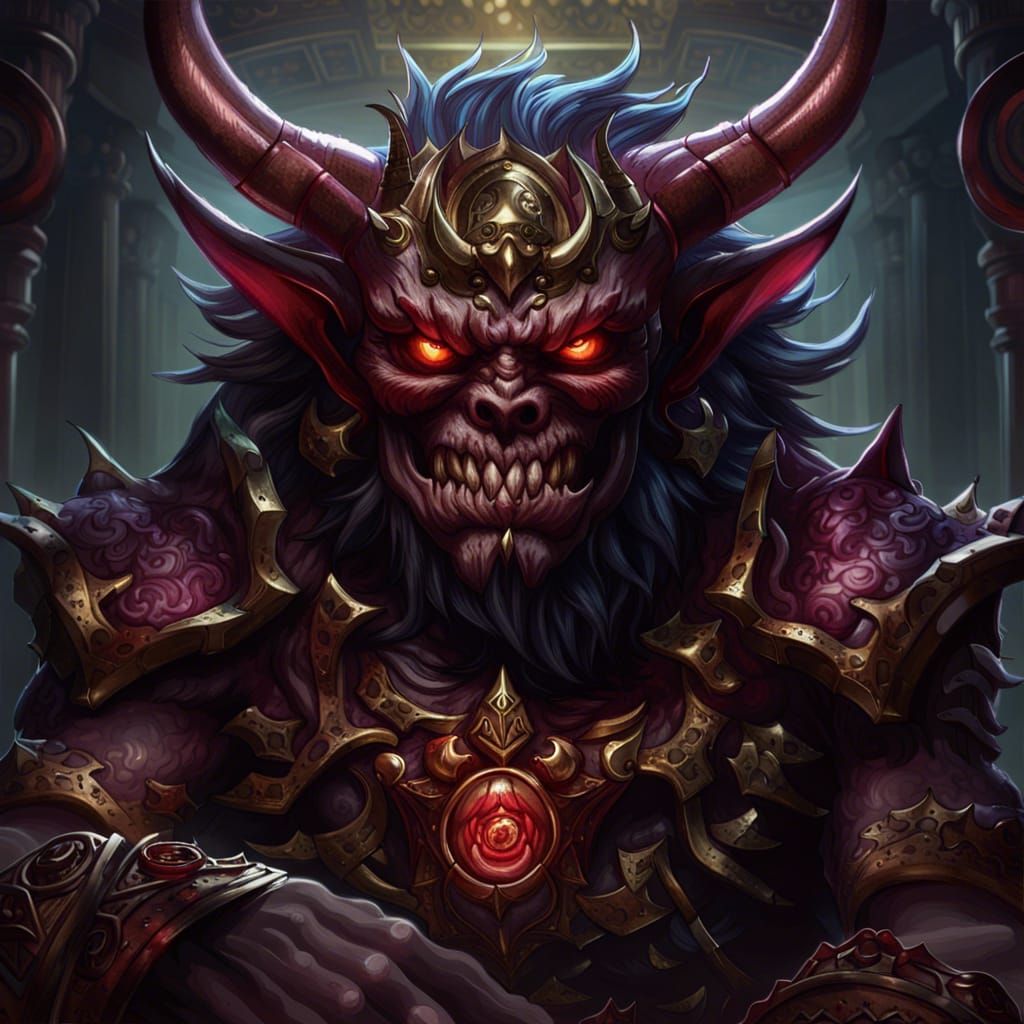 Oni Revived by Yu-Gi-Oh Card: Dark Fantasy Art