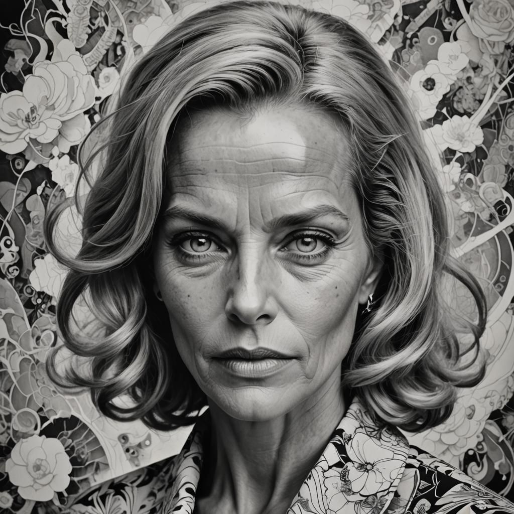 Honor Blackman Inspired B&W Portrait Photography