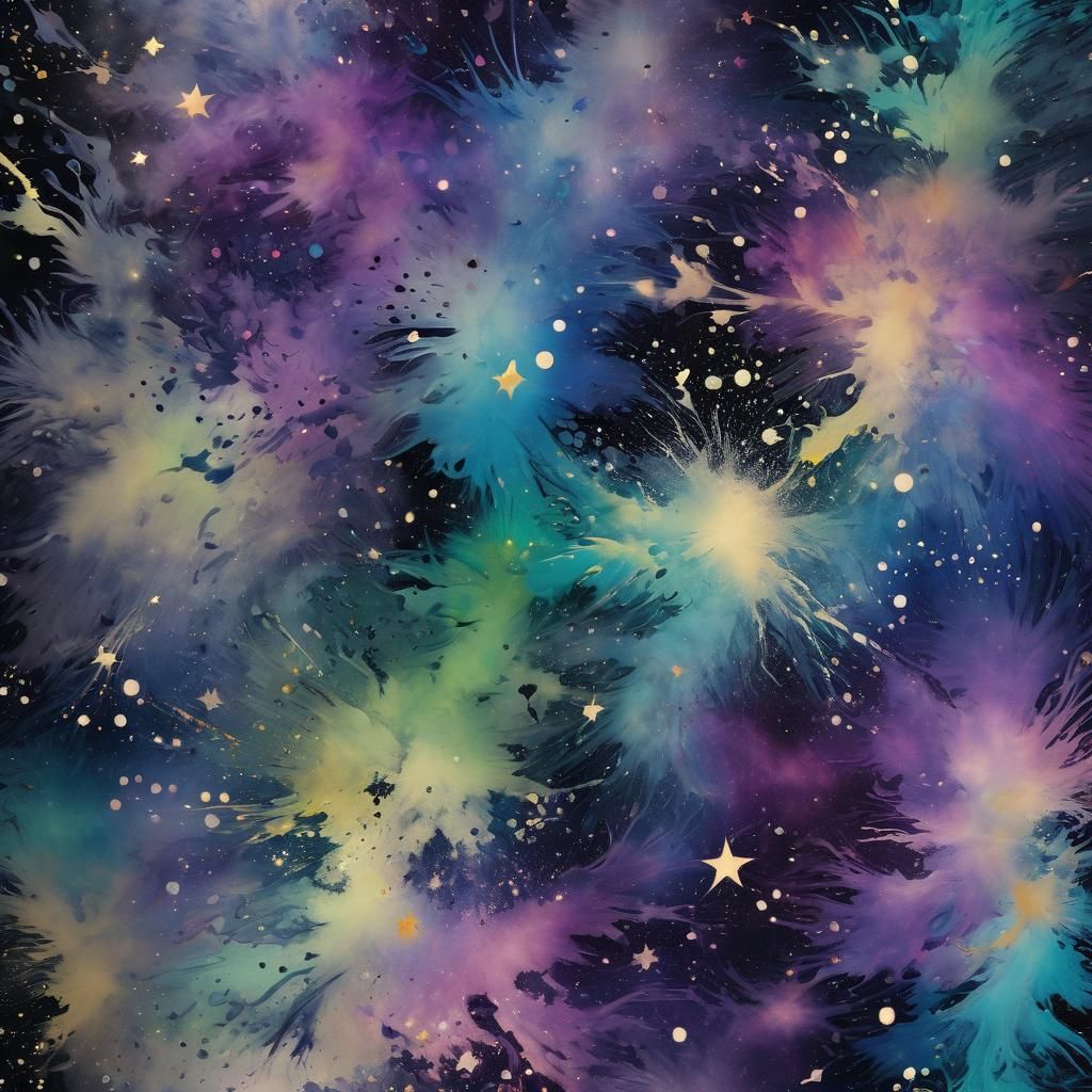 ABSTRACT EXPRESSIONISM WATER INK SPLASH ART (Spectrolite Opa...