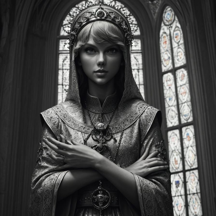 Taylor Swift as Mary: Hyperrealistic Digital Art