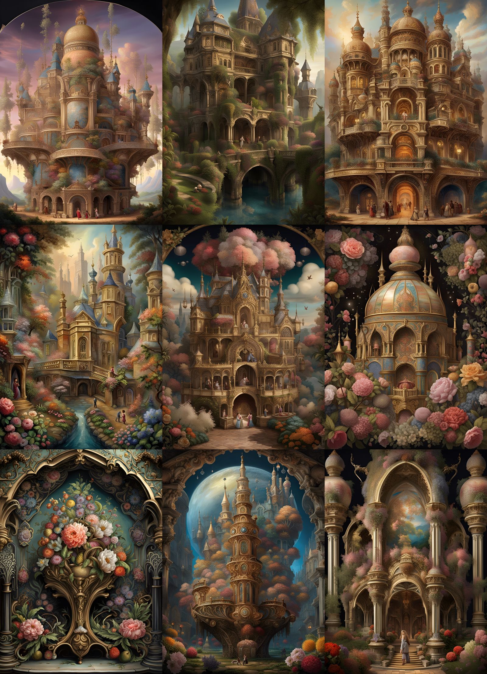 Opulent Flower Palace and Gardens in Art Nouveau Style
