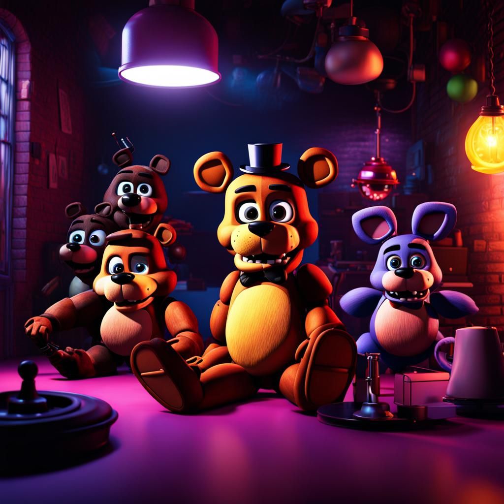 Five Nights at Freddy's as Pixar 3D Art