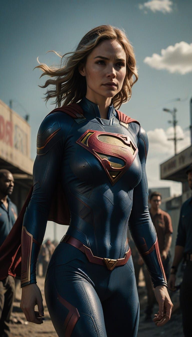 Supergirl in Epic, Cinematic Pose