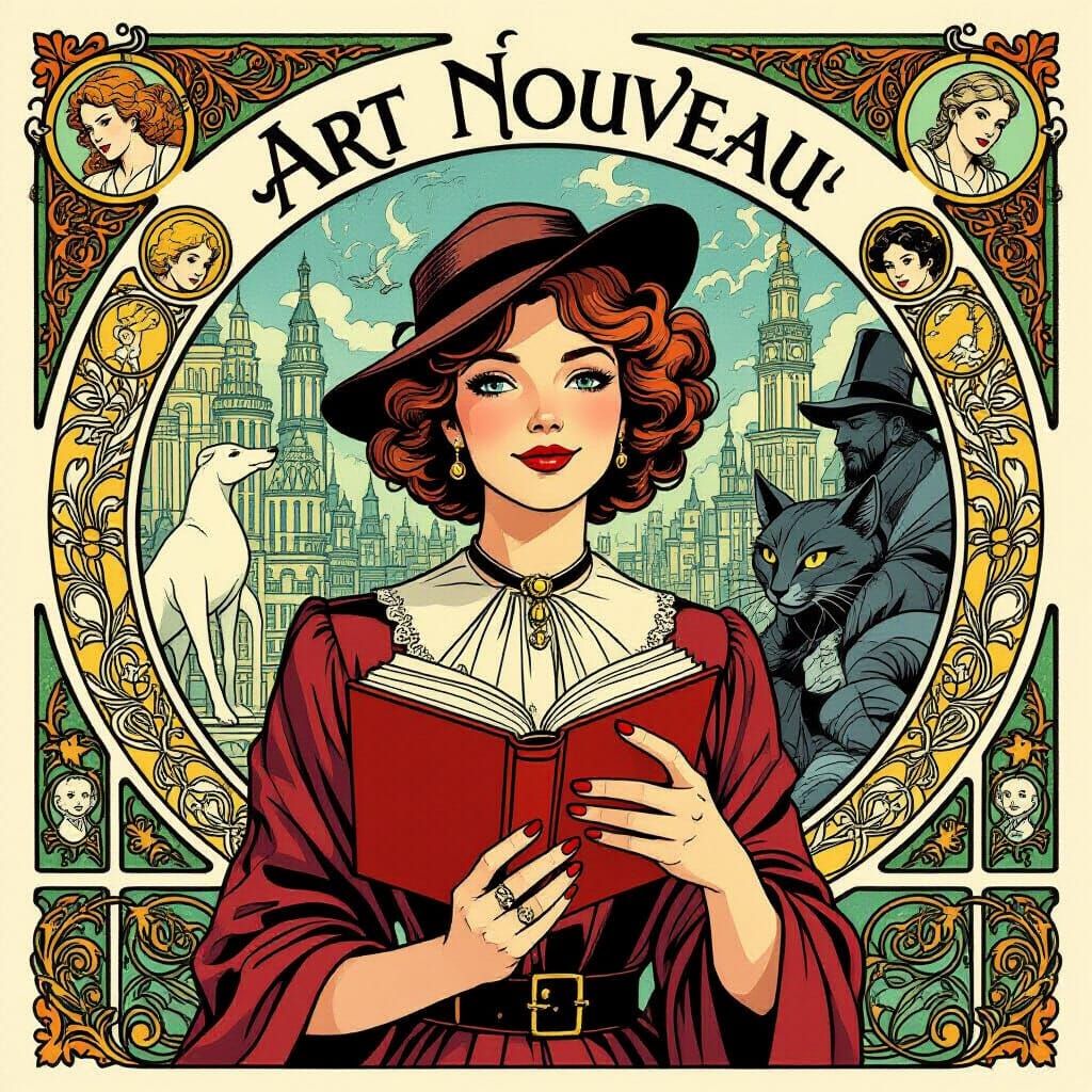 Art Nouveau Comic Book Inspired by Sanja Zivkovic