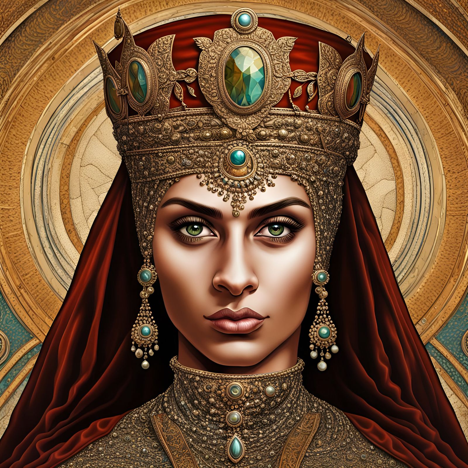 Queen Gunda of Abkhazia: Hyperrealistic Digital Portrait