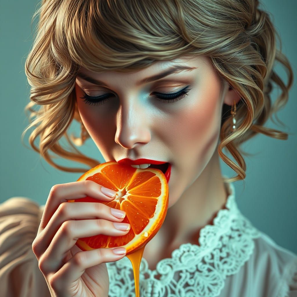 Elegant Taylor Swift in Whimsical Summer Portrait