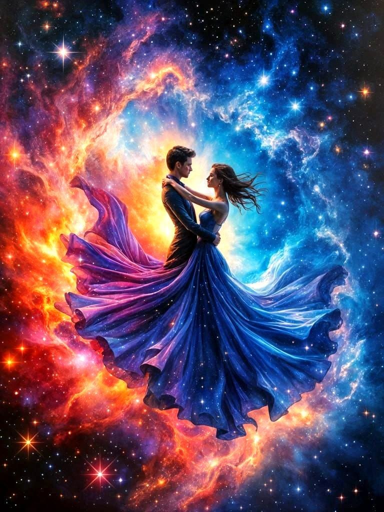 Vibrant Cosmic Galaxy