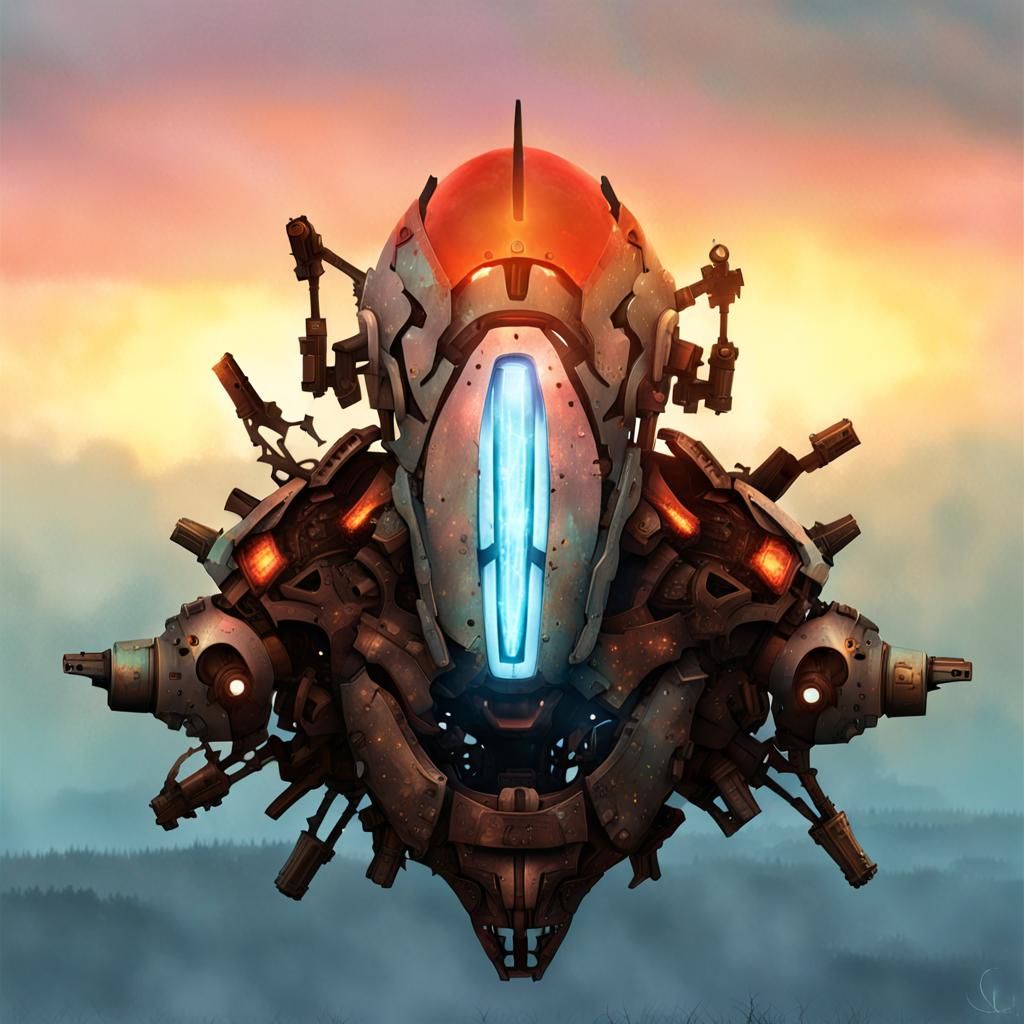 Enigmatic Fairytale Mech Crash: Luminous Collision