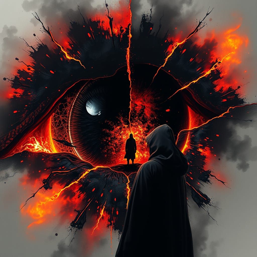 Volcanic Iris Erupts with Dark Magma Aura