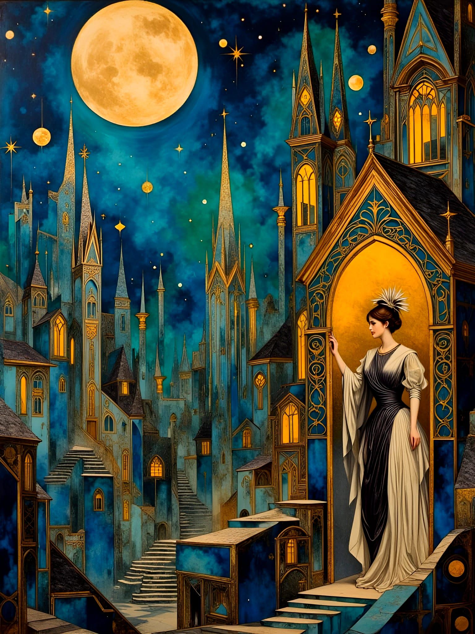 With the Moon her only witness...