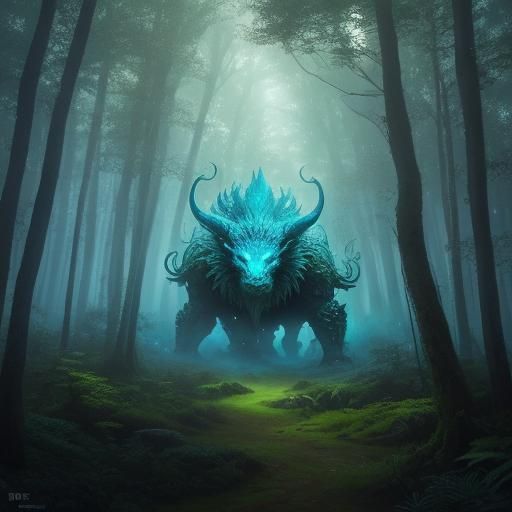 Magical Creature Transformation in Mystical Forest
