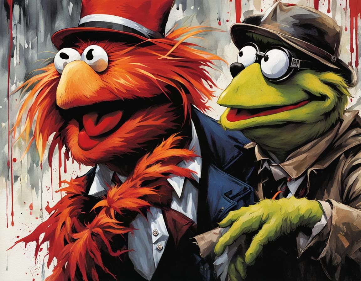 Muppets Fight Club: Dark Fantasy Novel Illustration