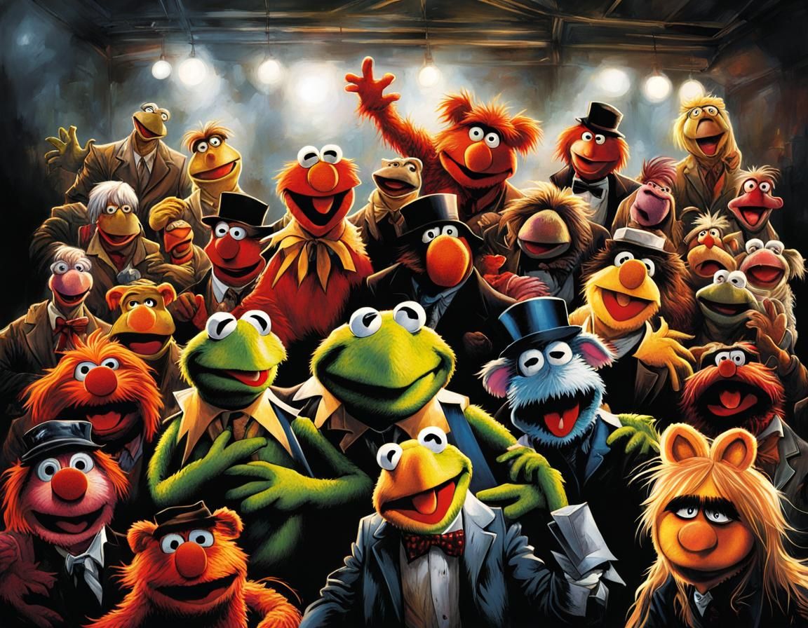 Muppets Fight Club: Dark Fantasy Illustration
