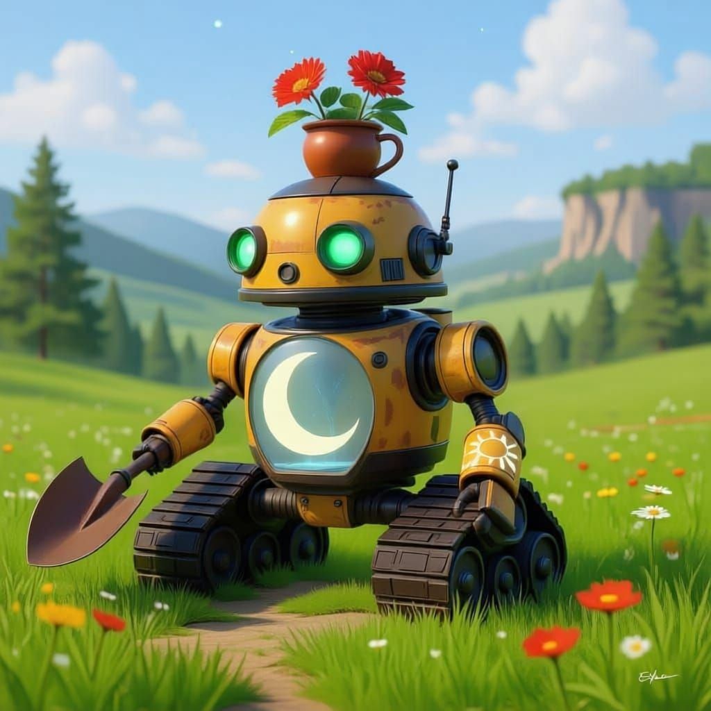 Fantasy Warforged Cleric Robot Inspired by BB-8