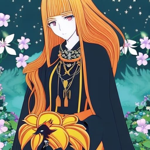 Anime Saint in Flower Garden Galaxy