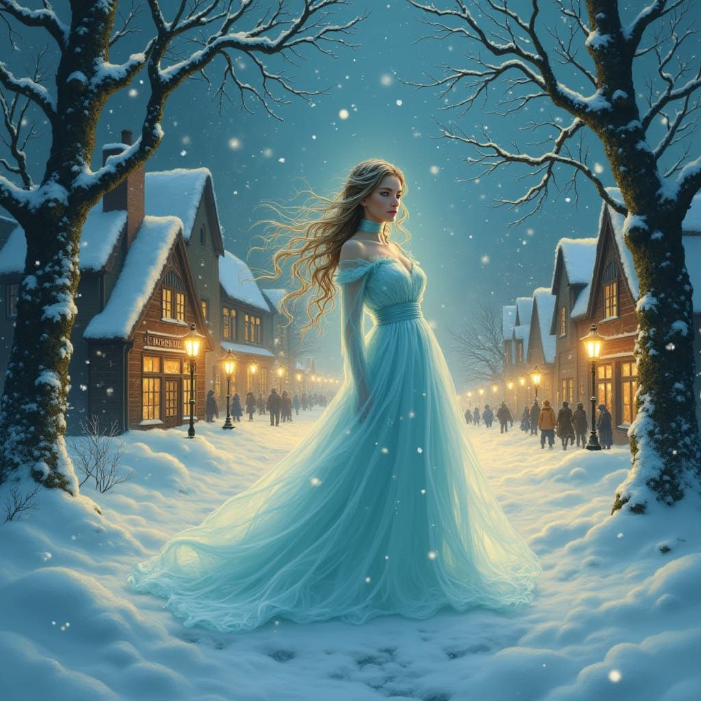 Winter Wonderland Goddess in Whimsical Snowy Whoville