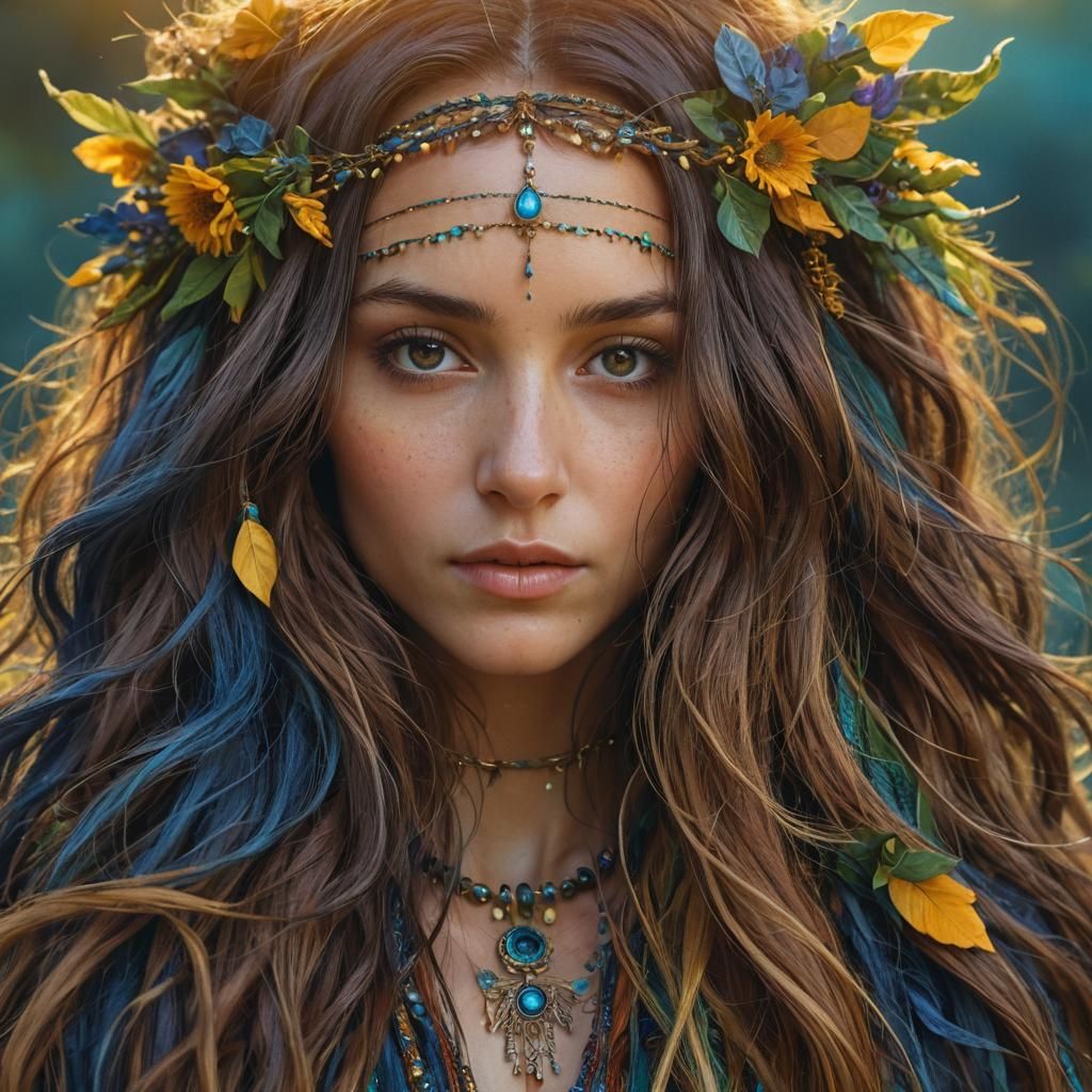Bohemian Woman Portrait in Fantasy Concept Art