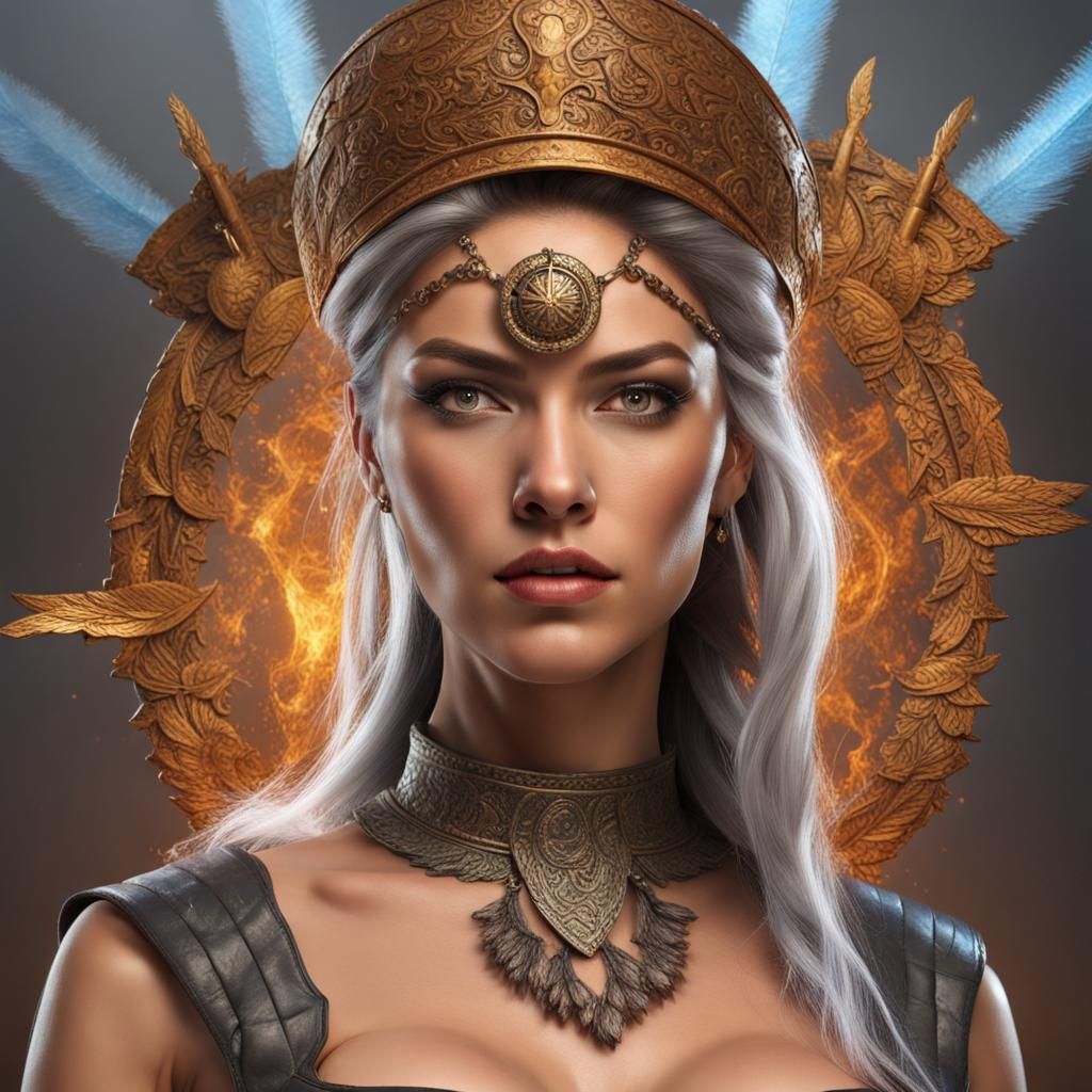 Ancient Warrior Woman in High Quality 8K