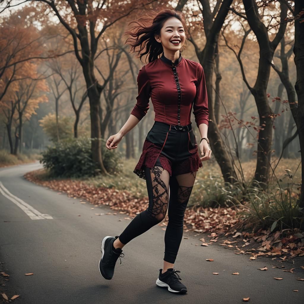 Ethereal Jogger: A Captivating Photographic Portrait