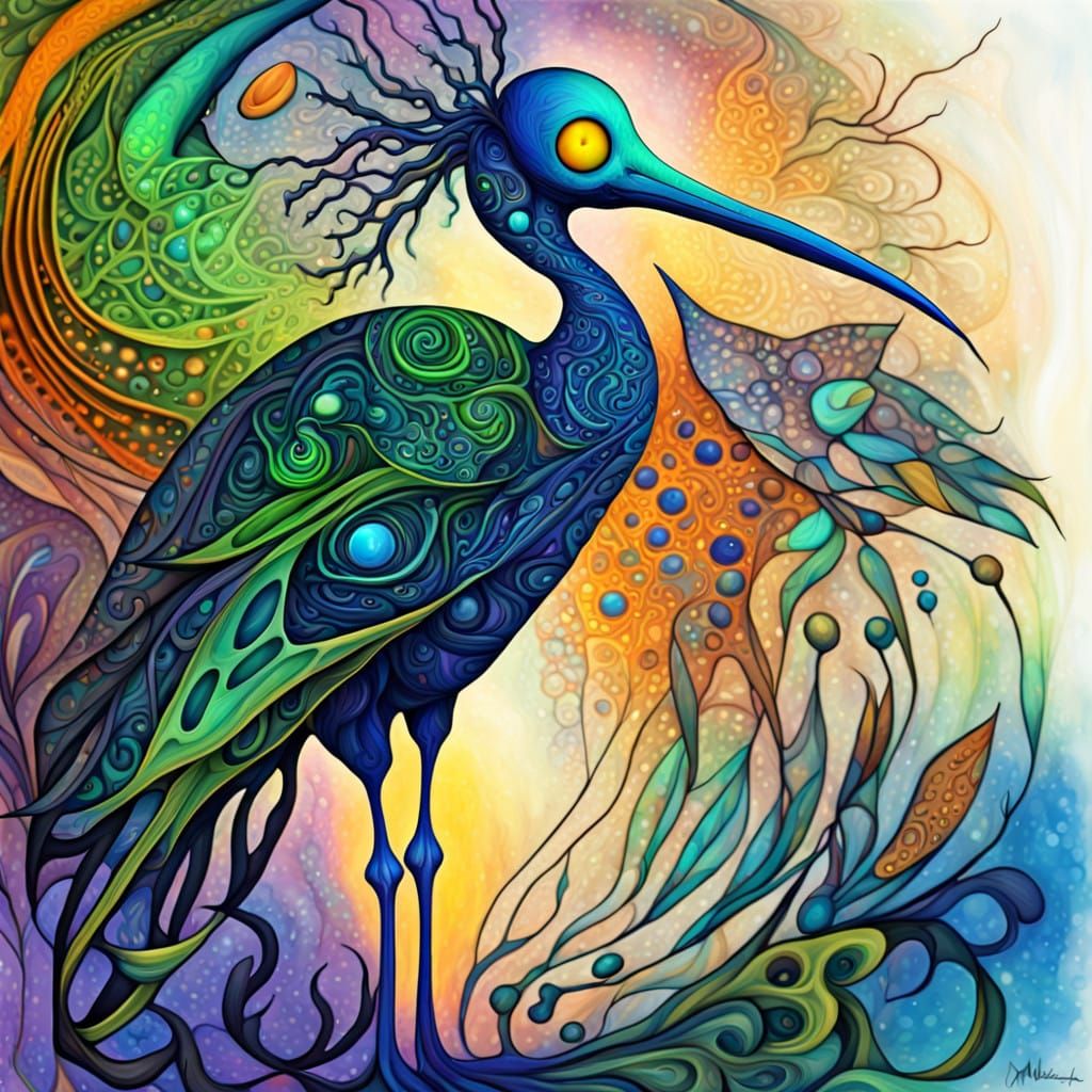 Surreal, Glowing Witch Ascends into Ethereal Realms