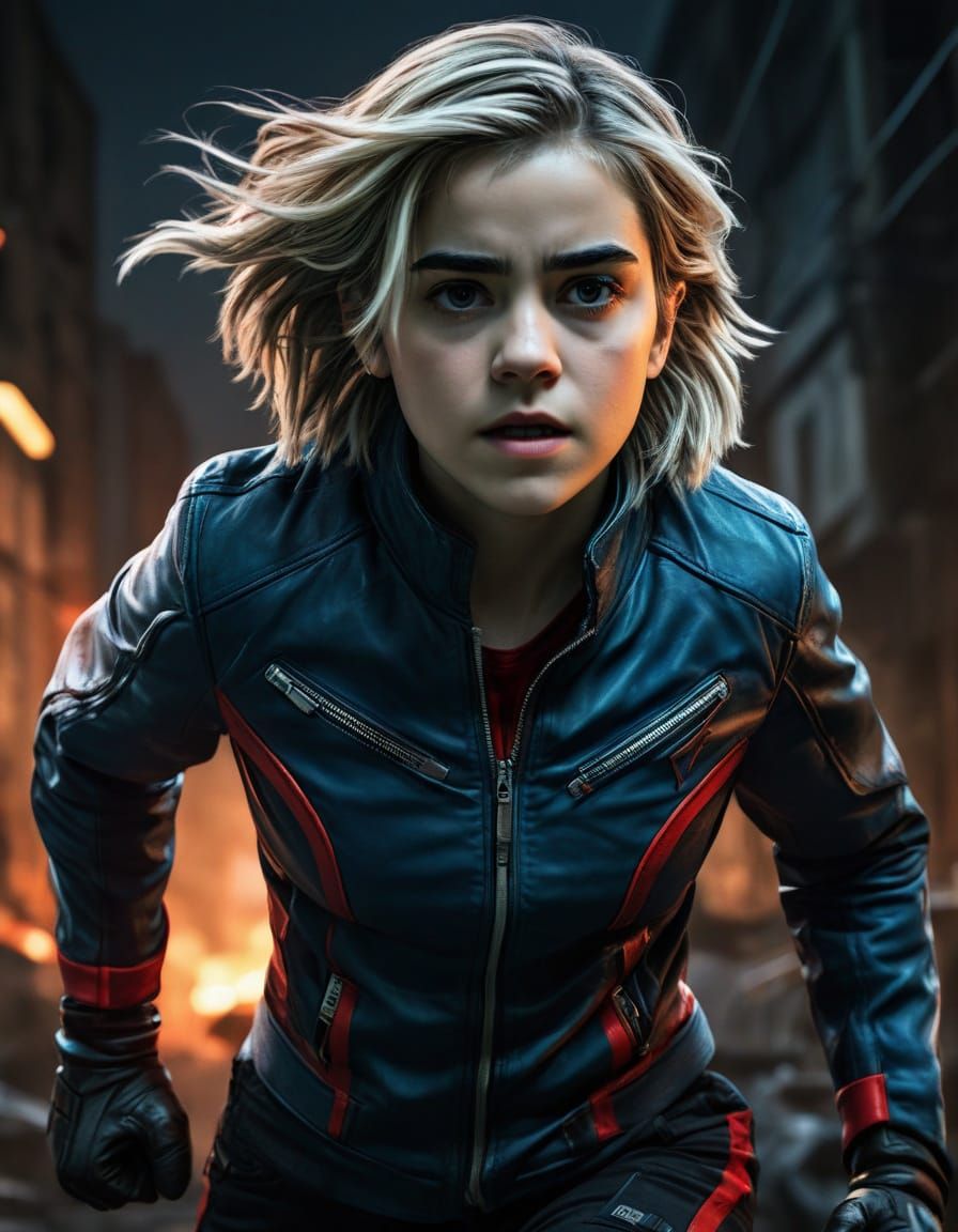Kiernan Shipka as Rogue: Cinematic Superhero Portrait