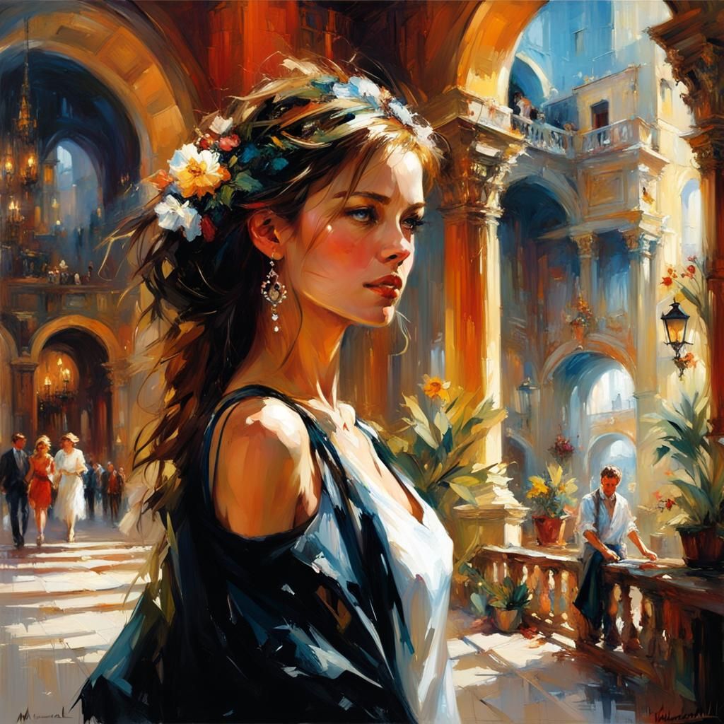 Epic Cinematic Matte Painting in Garmash Style