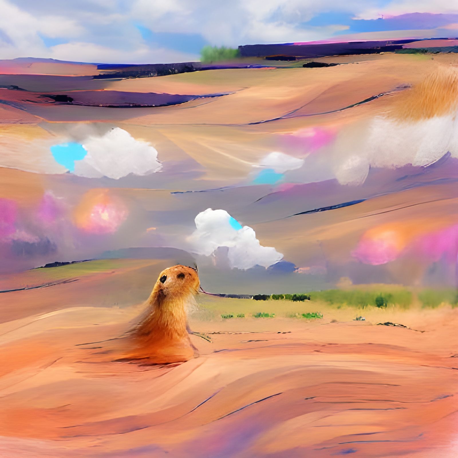 Dreamy Prairie Dog Portrait