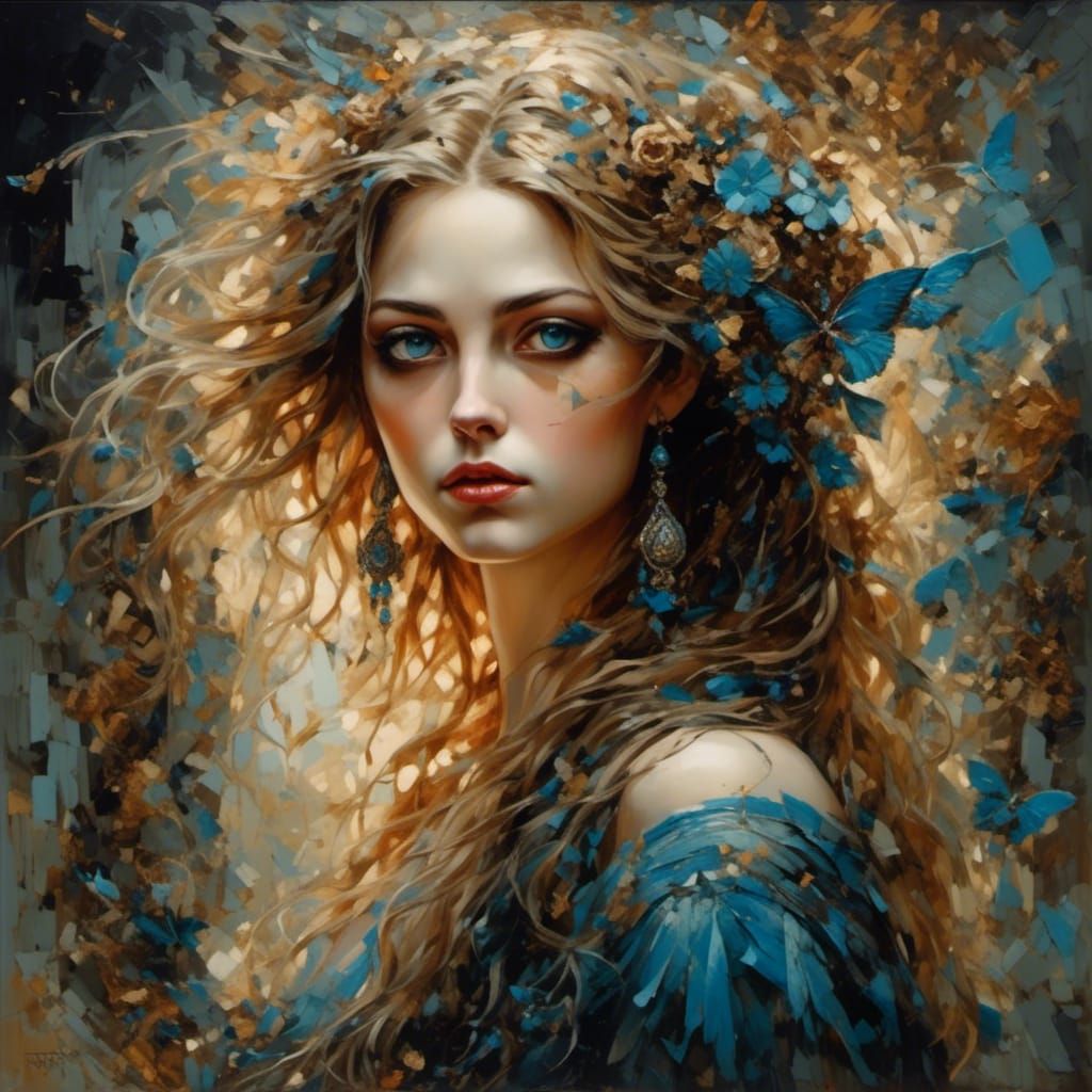 Beautiful Young Woman in Greece: Hyper-Detailed Scene